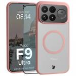 Kit protectie 2 in 1 BizonMobile, Carcasa Bizon MatteO si Folie sticla securizata Bizon Glass Edge, compatibil cu Xiaomi Poco F9 Ultra, Roz 2 - lerato.ro