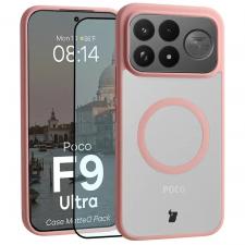 Kit protectie 2 in 1 BizonMobile, Carcasa Bizon MatteO si Folie sticla securizata Bizon Glass Edge, compatibil cu Xiaomi Poco F9 Ultra, Roz