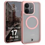 Carcasa Bizon MatteO cu MagSafe compatibila cu Xiaomi Redmi Note 17 Pro, Roz 3 - lerato.ro