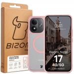 Carcasa Bizon MatteO cu MagSafe compatibila cu Xiaomi Redmi Note 17, Roz 8 - lerato.ro