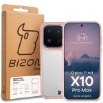 Carcasa Bizon Angelo compatibila cu Oppo Find X10 Pro Max, Transparent / Roz 7 - lerato.ro