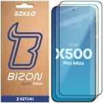 Set 2 folii sticla securizata Bizon Glass Edge compatibile cu Vivo X500 Pro Max, Negru 2 - lerato.ro