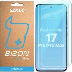 Set 2 folii sticla securizata Bizon Glass Clear Duo compatibile cu Xiaomi Redmi Note 17 Pro 5G / Pro Max 5G, Transparent 2 - lerato.ro