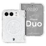 Husa Bizon SparklO cu MagSafe compatibila cu iPhone Duo, Glitter Clear 3 - lerato.ro