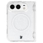 Husa Bizon SparklO cu MagSafe compatibila cu iPhone Duo, Glitter Clear 2 - lerato.ro