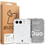 Husa Bizon SparklO cu MagSafe compatibila cu iPhone Duo, Glitter Clear 8 - lerato.ro