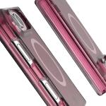Husa Bizon SparklO cu MagSafe compatibila cu iPhone Duo, Glitter Burgundy 5 - lerato.ro