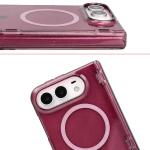Husa Bizon SparklO cu MagSafe compatibila cu iPhone Duo, Glitter Burgundy 6 - lerato.ro