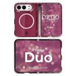Husa Bizon SparklO cu MagSafe compatibila cu iPhone Duo, Glitter Burgundy 7 - lerato.ro
