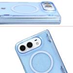 Husa Bizon SparklO cu MagSafe compatibila cu iPhone Duo, Glitter Blue 6 - lerato.ro