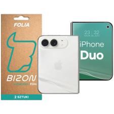 Folii iPhone, Set protectie Bizon Glass Hydrogel Pack, 1x Folie Ecran si 1x Folie Spate, compatibil cu iPhone Duo, Transparent, lerato.ro