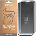 Set 2 folii sticla securizata Bizon Glass Clear Shadow Privacy compatibile cu iPhone 18 Pro, Negru 2 - lerato.ro