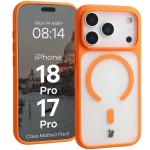 Kit protectie 2 in 1 BizonMobile, Carcasa Bizon MatteO si Folie sticla securizata Bizon Glass Edge, compatibil cu iPhone 18 Pro / 17 Pro, Portocaliu 4 - lerato.ro