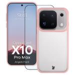 Kit protectie 2 in 1 BizonMobile, Carcasa Bizon Angelo si Folie sticla securizata Bizon Glass Edge, compatibil cu Oppo Find X10 Pro Max, Roz 2 - lerato.ro