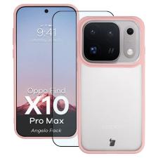Kit protectie 2 in 1 BizonMobile, Carcasa Bizon Angelo si Folie sticla securizata Bizon Glass Edge, compatibil cu Oppo Find X10 Pro Max, Roz