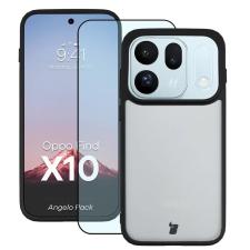 Kit protectie 2 in 1 BizonMobile, Carcasa Bizon Angelo si Folie sticla securizata Bizon Glass Edge, compatibil cu Oppo Find X10, Negru