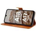 Husa flip cover Bizon Pocket compatibila cu Samsung Galaxy A18 4G/5G / A17 4G/5G, Maro 6 - lerato.ro