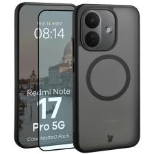 Kit protectie 2 in 1 BizonMobile, Carcasa Bizon MatteO si Folie sticla securizata Bizon Glass Edge, compatibil cu Xiaomi Redmi Note 17 Pro 5G, Negru