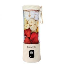 Blender portabil BlendyGo 3, 14.4W, Capacitate 550 ml, Autonomie baterie 25 de utilizari, USB-C, Bej