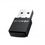 Adaptor WiFi BlitzWolf BW-NET5, USB, 2.4GHz, 300Mbs, Negru