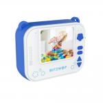 Camera foto instant BlitzWolf BW-DP1 Blue pentru copii, Acumulator 1000 mAh, Memorie 32 GB, Albastru