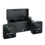 Microfon wireless BlitzWolf BW-SX63, Reducere zgomot DSP, 1000mAh, Carcasa incarcare inclusa, USB-C, Negru 3 - lerato.ro
