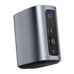 Docking Hub 17in1 Blitzwolf BW-TH15, 2 xHD, 1x DP, 4 xUSB-C, 3x USB 3.0, 1x USB 3.1, 1x  USB-C 3.2, 1x USB-C PD, 1x RJ45, 1x MicroSD, 1x SD, 1x Jack 3.5mm, 4K/60Hz, 10Gbps, 100W, SIlver 5 - lerato.ro