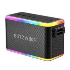 Boxa portabila wireless Blitzwolf BW-WA6, Bluetooth 5.0, 6000 mAh, 80W, Microfon, USB, IPX5, Negru