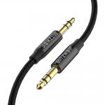 Cablu audio BlitzWolf, mini jack 3.5 mm AUX, 1m, Negru