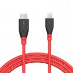 Cablu pentru incarcare si transfer de date BlitzWolf BW-CL1, USB Type-C/Lightning, Power Delivery 3.0, 3A, 90cm, Rosu/Negru 2 - lerato.ro