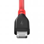 Cablu pentru incarcare si transfer de date BlitzWolf BW-CL1, USB Type-C/Lightning, Power Delivery 3.0, 3A, 90cm, Rosu/Negru 6 - lerato.ro
