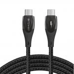 Cablu pentru incarcare si transfer de date BlitzWolf BW-FC1, 2x USB Type-C, 96W, 5A, 1.8m, Negru 2 - lerato.ro