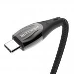 Cablu pentru incarcare si transfer de date BlitzWolf BW-FC1, 2x USB Type-C, 96W, 5A, 1.8m, Negru