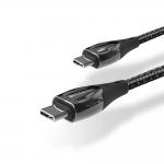 Cablu pentru incarcare si transfer de date BlitzWolf BW-FC1, 2x USB Type-C, 100W, 5A, 1m, Negru 4 - lerato.ro