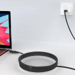Cablu pentru incarcare si transfer de date BlitzWolf BW-FC1, 2x USB Type-C, 100W, 5A, 1m, Negru 3 - lerato.ro