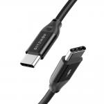 Cablu pentru incarcare si transfer de date BlitzWolf BW-HDC3, 2x USB Type-C, PD 100W, 10Gbps, 4K, 1m, Negru 5 - lerato.ro