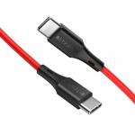 Cablu pentru incarcare si transfer de date BlitzWolf BW-TC17, 2x USB Type-C, Quick Charge 4.0, 3A, 90cm, Rosu 4 - lerato.ro