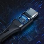 Cablu pentru incarcare si transfer de date BlitzWolf BW-TC17, 2x USB Type-C, Quick Charge 4.0, 3A, 90cm, Rosu