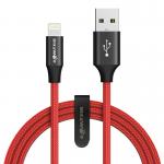 Cablu pentru incarcare si transfer de date BlitzWolf AmpCore BW-MF10, USB/Lightning, certificare MFi, 2.4A, 1.8m, Rosu 2 - lerato.ro