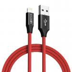 Cablu pentru incarcare si transfer de date BlitzWolf AmpCore BW-MF10, USB/Lightning, certificare MFi, 2.4A, 1.8m, Rosu 4 - lerato.ro