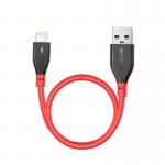 Cablu pentru incarcare si transfer de date BlitzWolf BW-MF11, USB/Lightning, certificare MFi, 2.4A, 30cm, Rosu