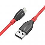 Cablu pentru incarcare si transfer de date BlitzWolf BW-MF11, USB/Lightning, certificare MFi, 2.4A, 91cm, Rosu 5 - lerato.ro