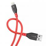 Cablu pentru incarcare si transfer de date BlitzWolf BW-MF11, USB/Lightning, certificare MFi, 2.4A, 91cm, Rosu