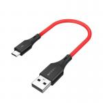 Cablu pentru incarcare si transfer de date BlitzWolf BW-MC12, USB/Micro-USB, Quick Charge 3.0, 2A, 30cm, Rosu