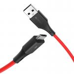 Cablu pentru incarcare si transfer de date BlitzWolf BW-MC12, USB/Micro-USB, Quick Charge 3.0, 2A, 30cm, Rosu 4 - lerato.ro