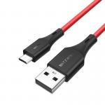 Cablu pentru incarcare si transfer de date BlitzWolf BW-MC13, USB/Micro-USB, Quick Charge 3.0, 2A, 1m, Rosu