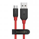 Cablu pentru incarcare si transfer de date BlitzWolf BW-MC4, USB/Micro-USB, Quick Charge 3.0, 2.4A, 1m, Rosu 2 - lerato.ro