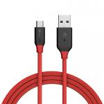 Cablu pentru incarcare si transfer de date BlitzWolf BW-MC4, USB/Micro-USB, Quick Charge 3.0, 2.4A, 1m, Rosu