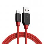 Cablu pentru incarcare si transfer de date BlitzWolf BW-MC5, USB/Micro-USB, Quick Charge 3.0, 2.4A, 1.8m, Rosu 5 - lerato.ro
