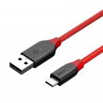 Cablu pentru incarcare si transfer de date BlitzWolf BW-MC5, USB/Micro-USB, Quick Charge 3.0, 2.4A, 1.8m, Rosu